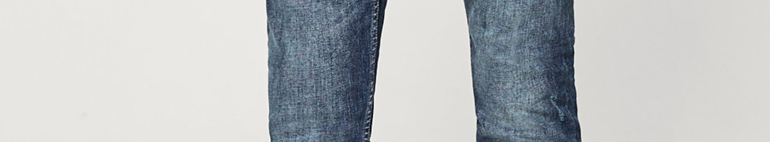 Buy ESPRIT Men Blue Slim Fit Mid Rise Low Distress Stretchable Jeans ...