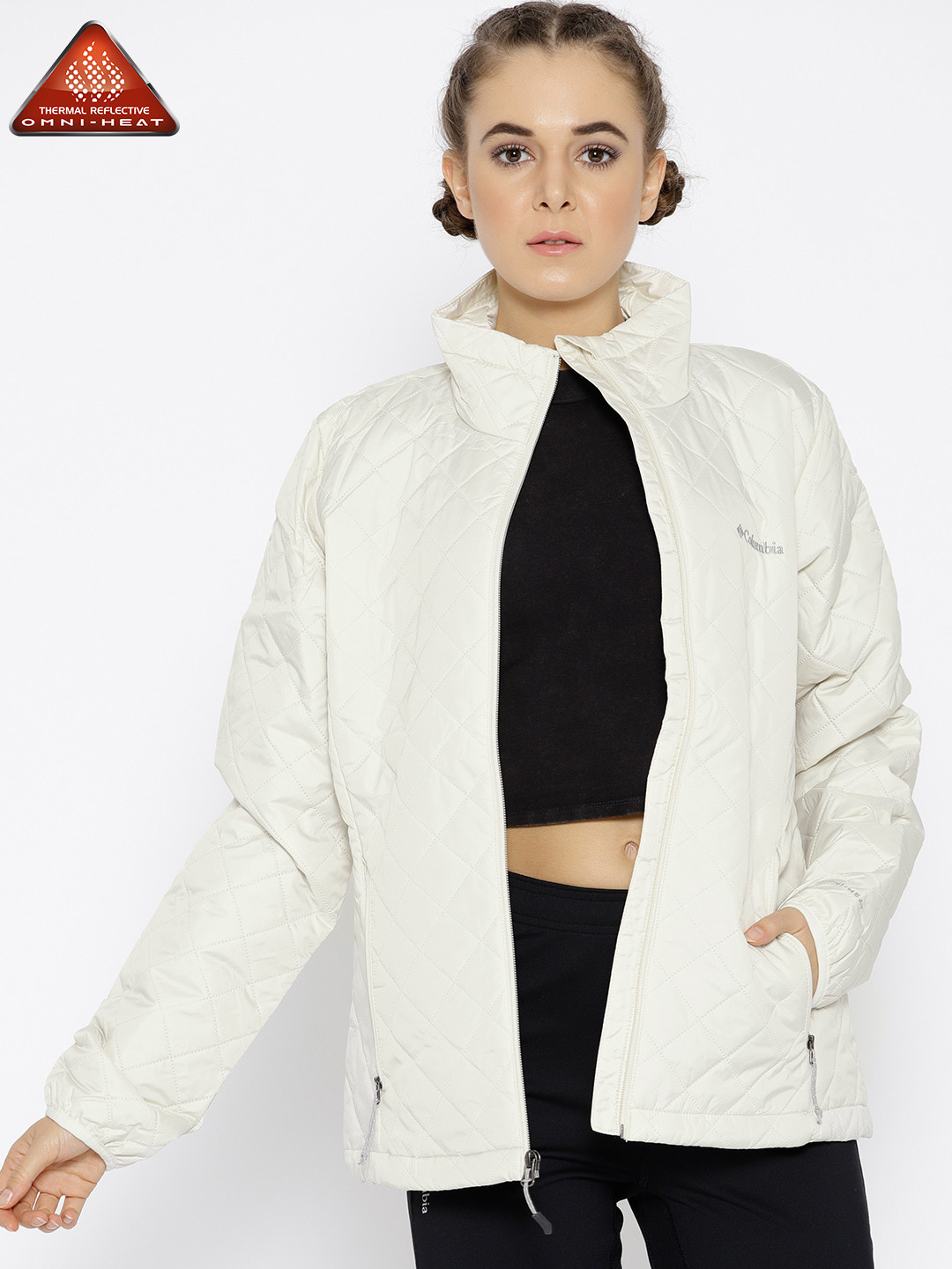 Buy Columbia Women Off White Dualistic Quilted Hiking Jacket Jackets