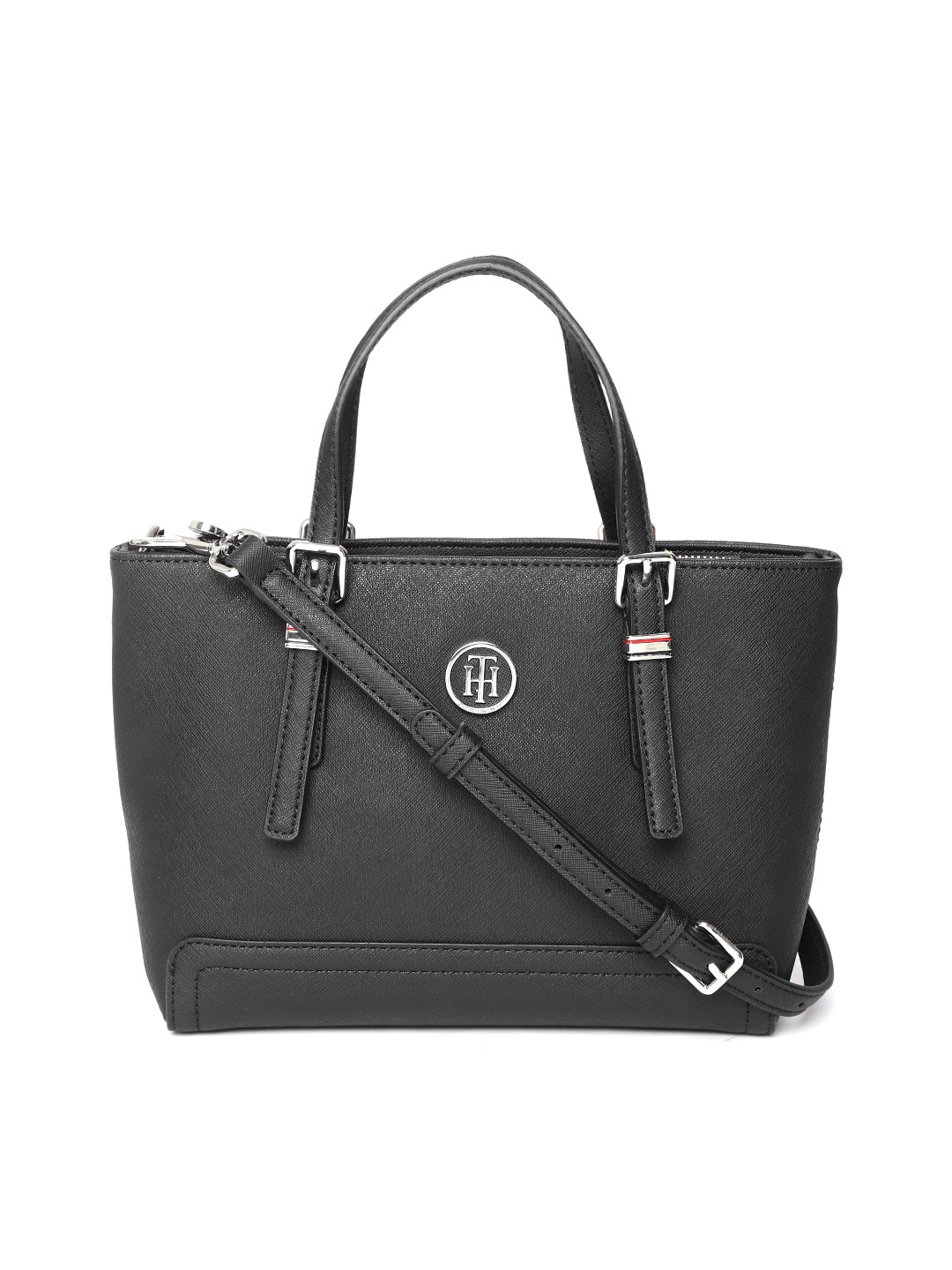 Buy Tommy Hilfiger Black Solid Handheld Bag Handbags for Women