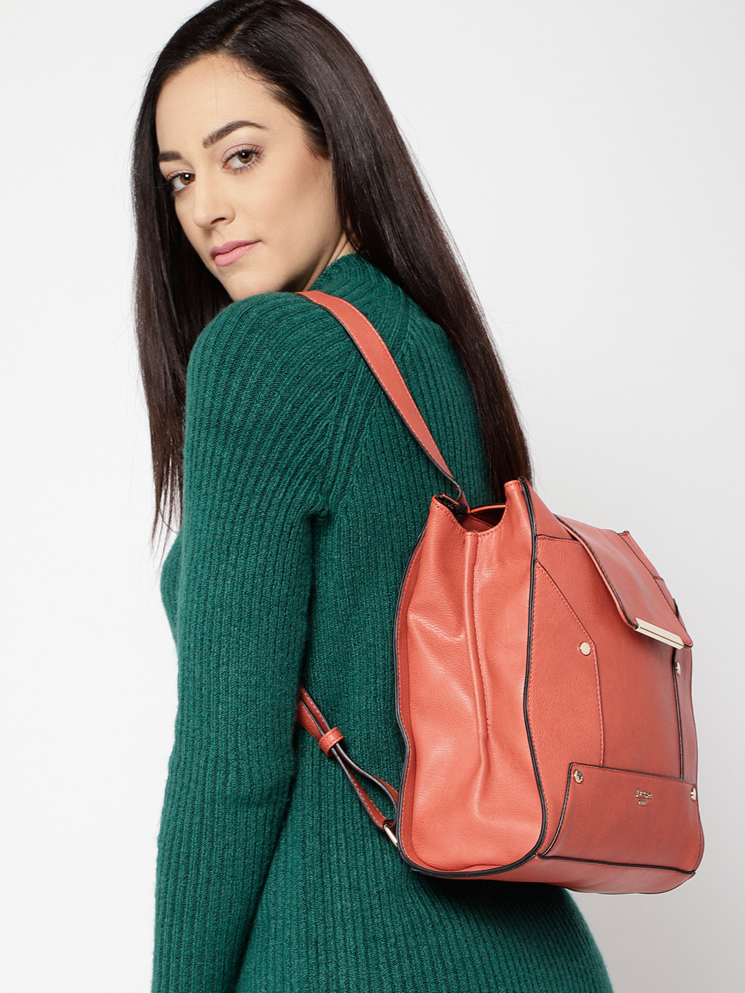 Buy Dune London Women Orange Solid Backpack Backpacks for Women