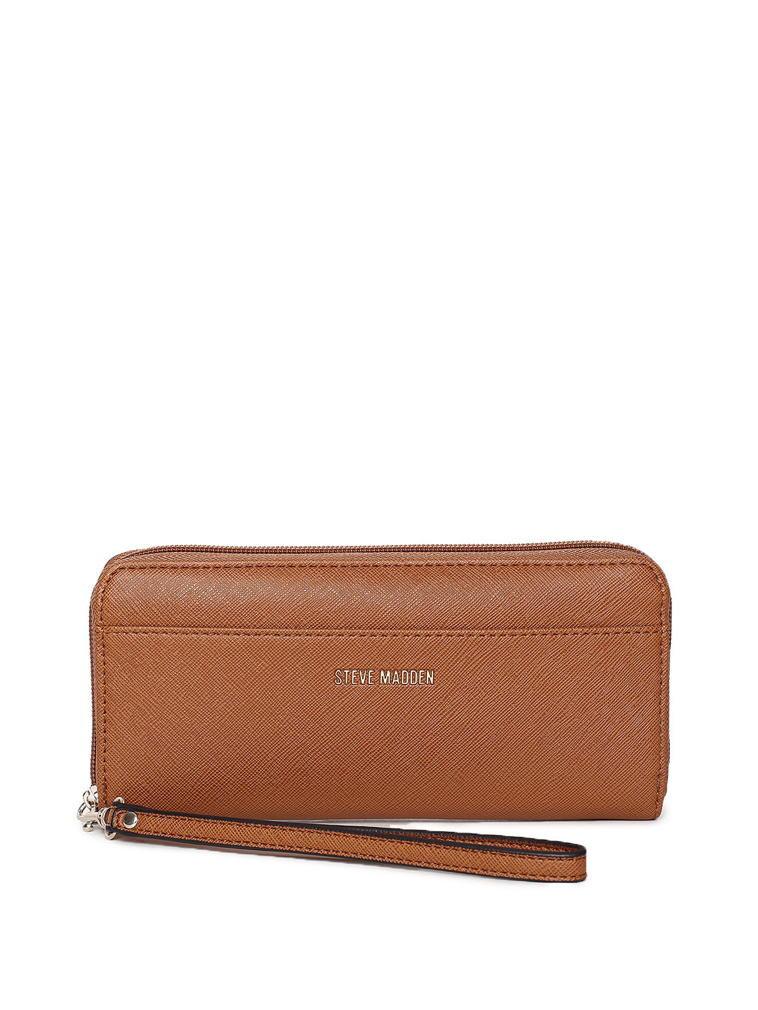 Buy Steve Madden Women Brown Solid Zip Around Wallet Wallets for