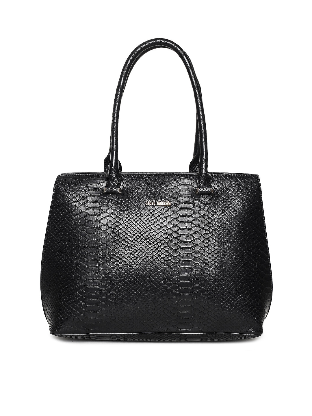 Buy Steve Madden Black Textured Shoulder Bag - Handbags ...