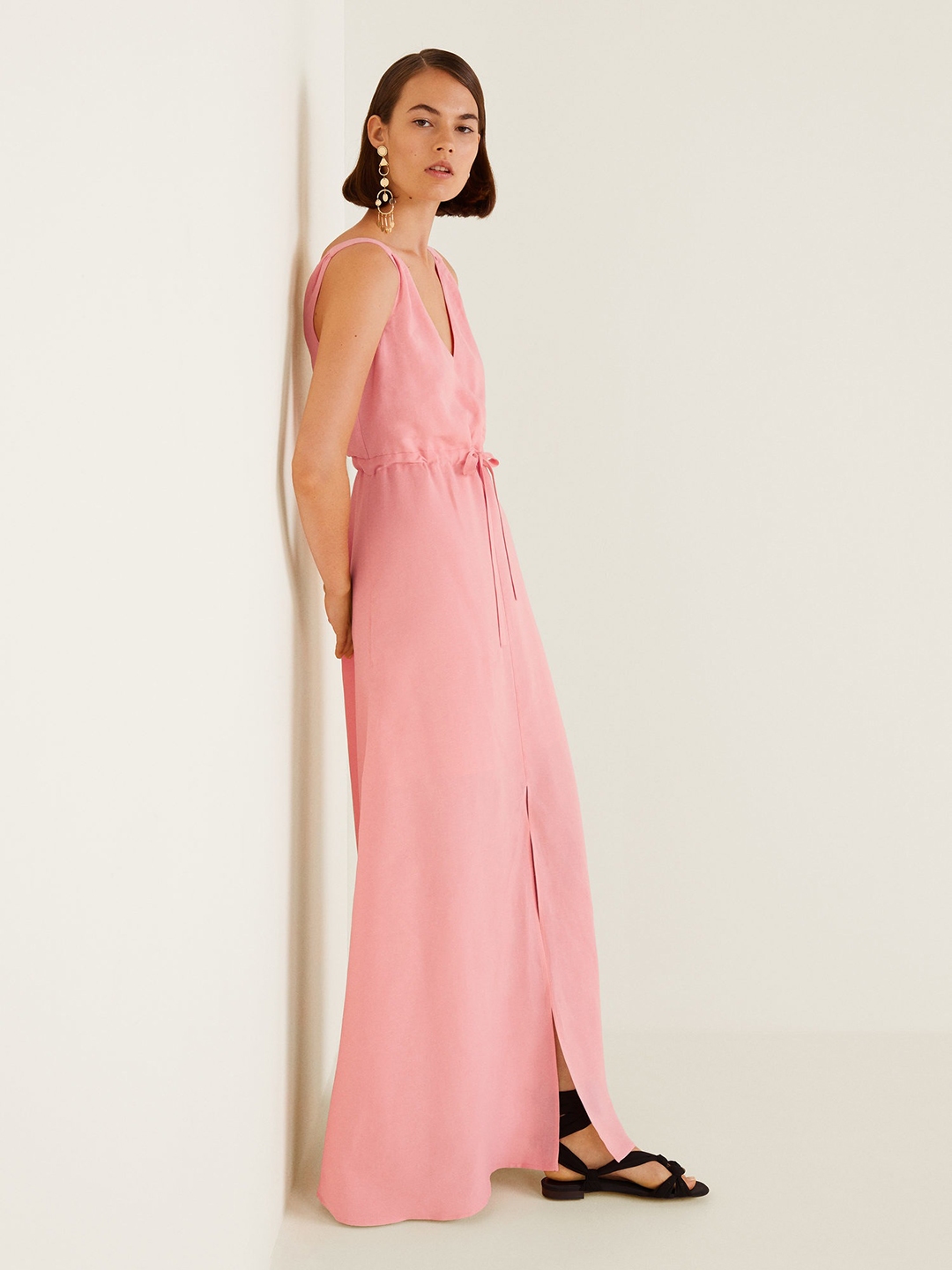 Buy MANGO Women Pink Solid Maxi Dress - Dresses for Women 7098519 | Myntra