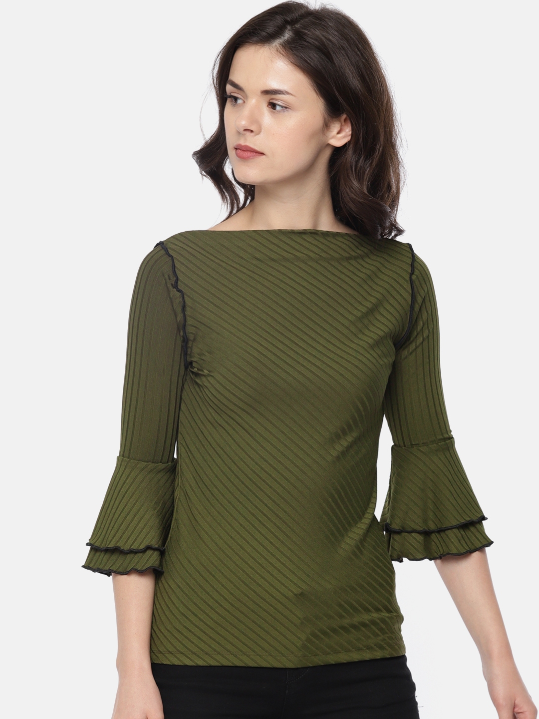 olive green tops womens