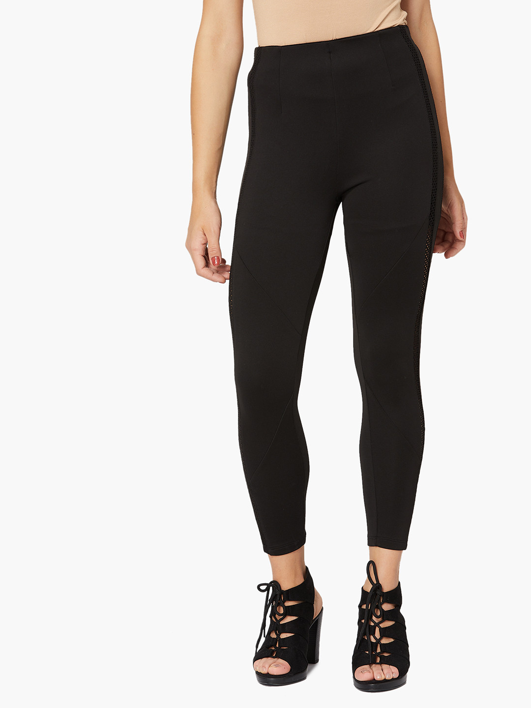 Buy CODE By Lifestyle Women Black Solid Leggings Leggings for Women 7100378 Myntra