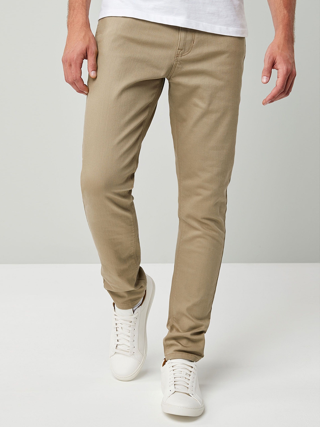 jeans skinny beige