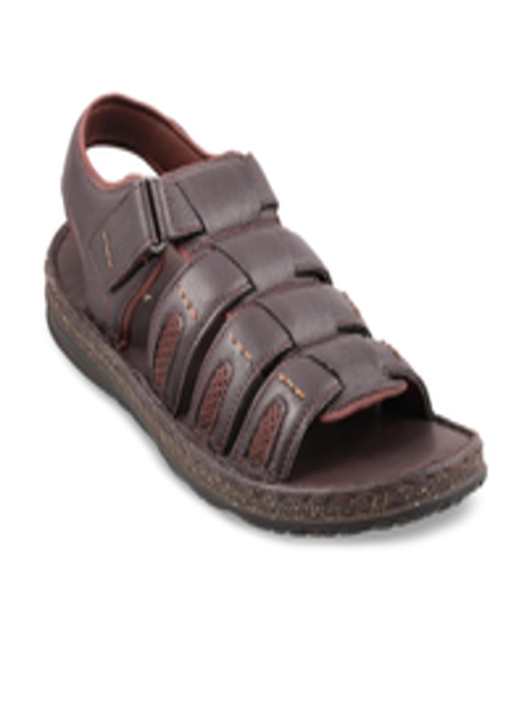 Buy Metro Men Brown Leather Fisherman Sandals - Sandals for Men 7105717 ...