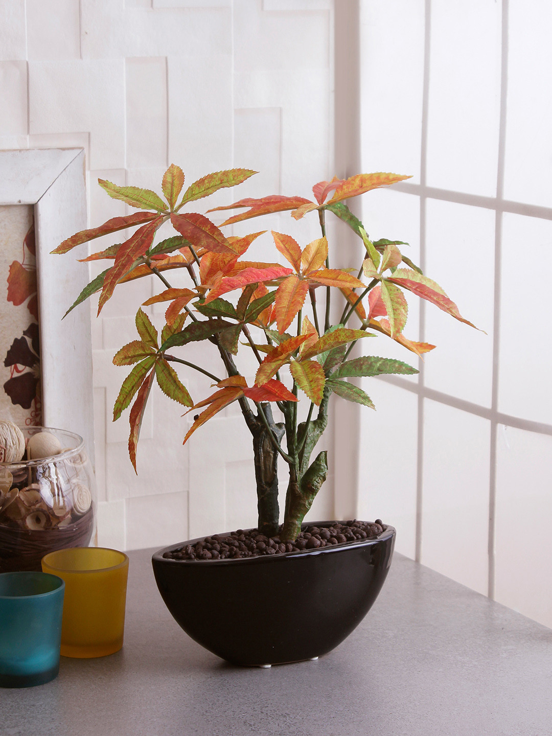 Buy Fourwalls Artificial Japanese Maple Bonsai Plant With Pot