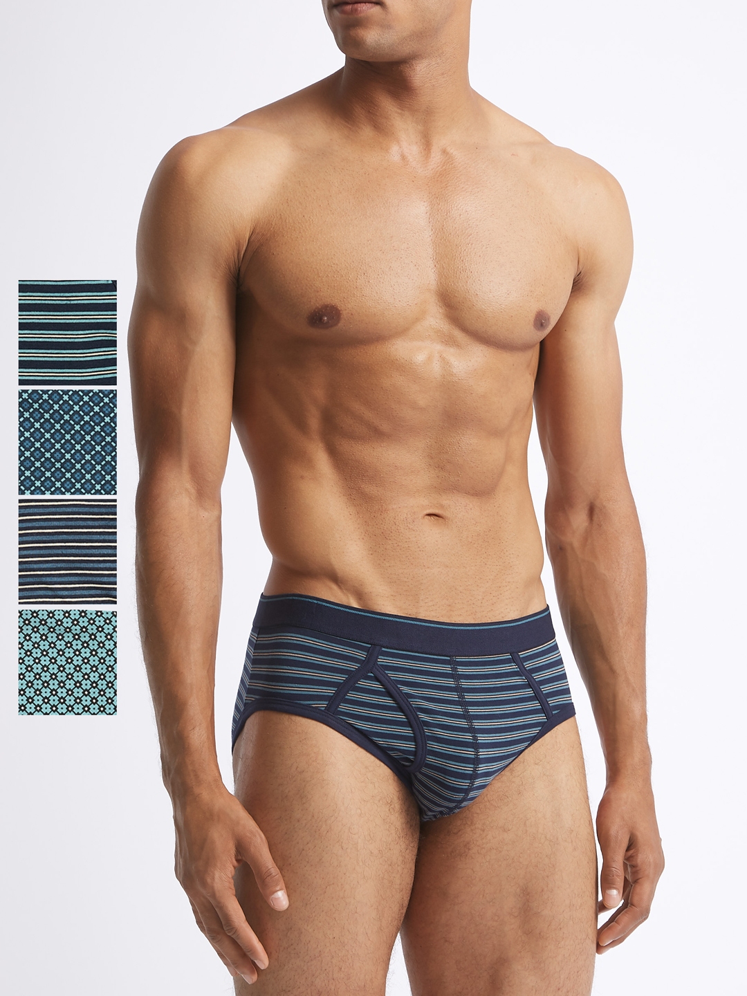 Buy Marks And Spencer Men Pack Of 4 Navy Printed Briefs T146701 Briefs For Men 7114484 Myntra