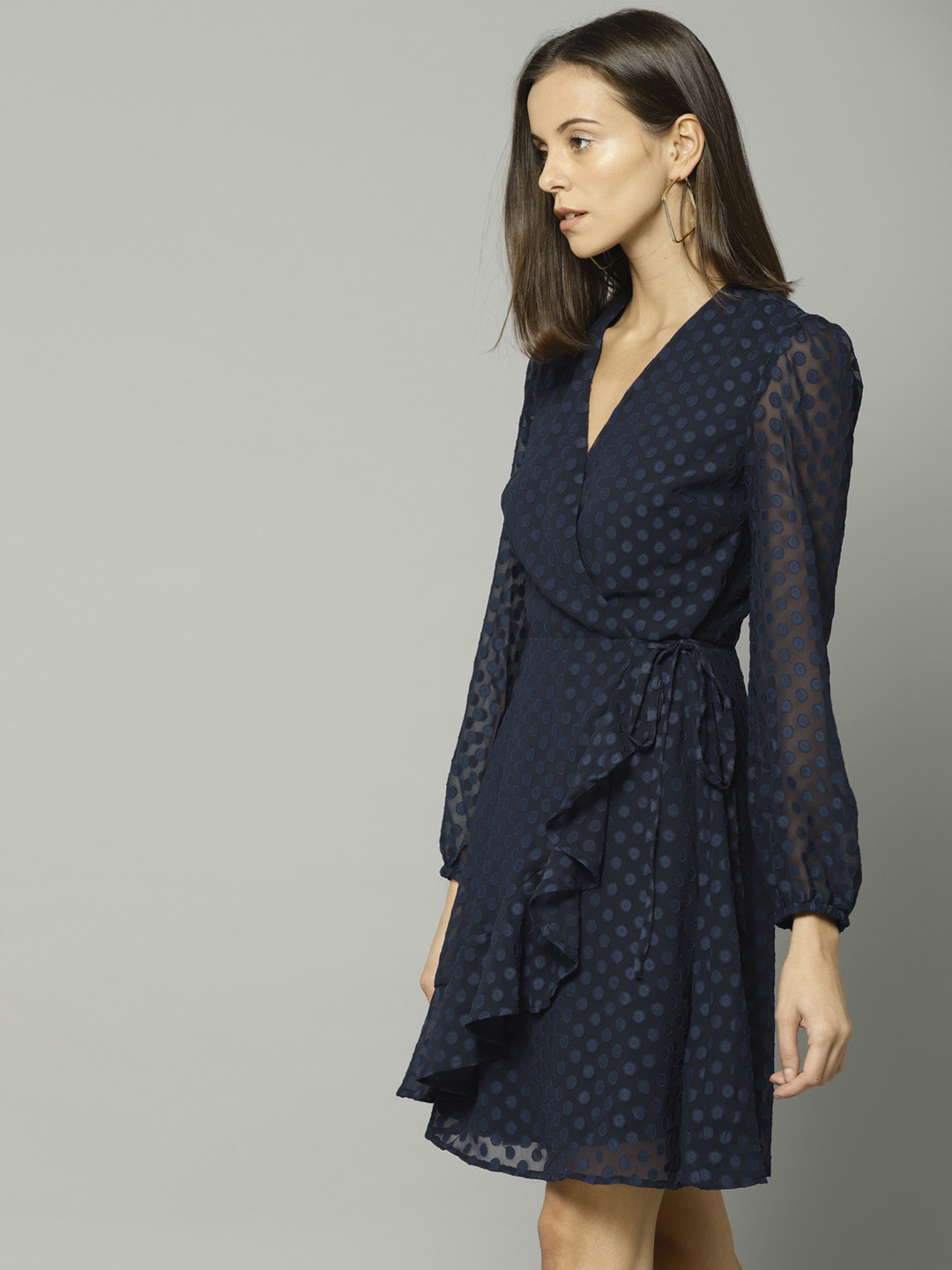 marks and spencer navy mix dress