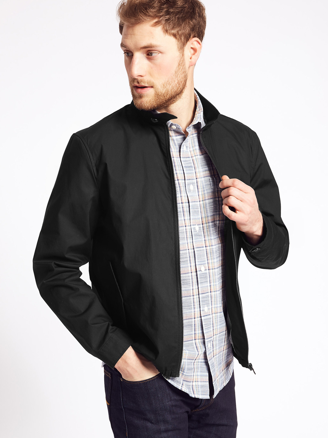 Buy Marks & Spencer Men Black Solid Tailored Jacket Jackets for Men