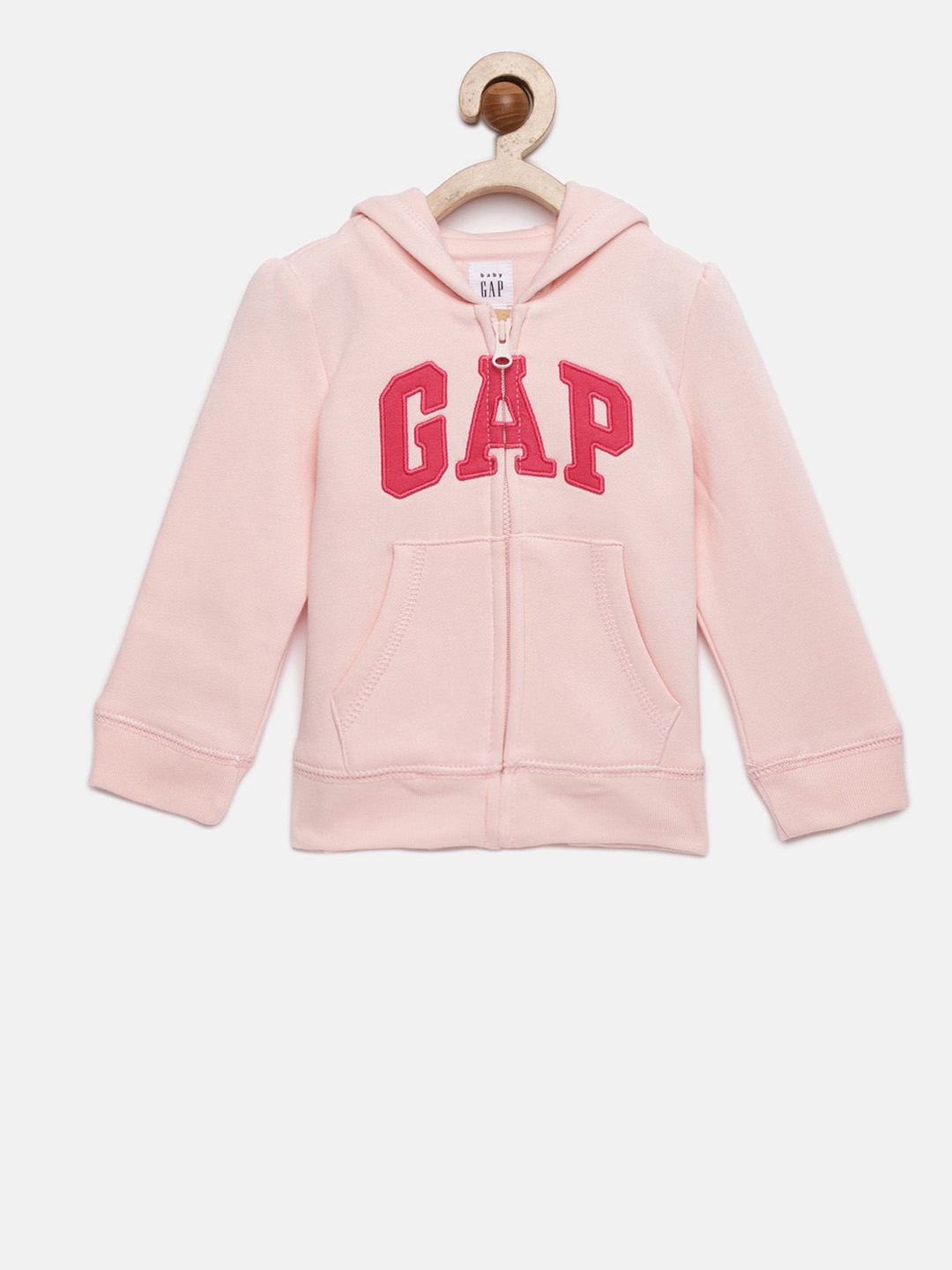 Buy GAP Girls' Pink Solid Hooded Sweatshirt - Sweatshirts for Girls ...