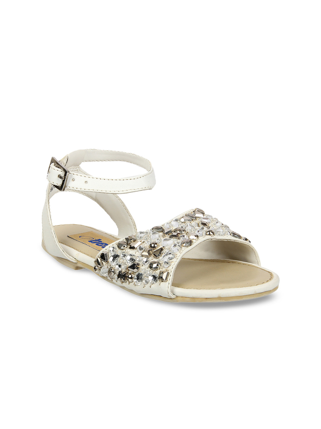 Buy Beanz Girls White Comfort Sandals - Sandals for Girls 7118962 | Myntra