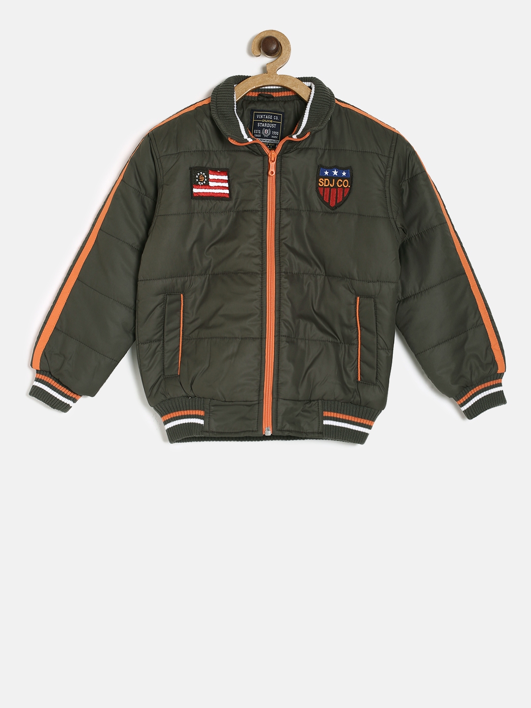 Buy Duke Boys Olive Green Solid Puffer Jacket - Jackets for Boys 7119753 | Myntra