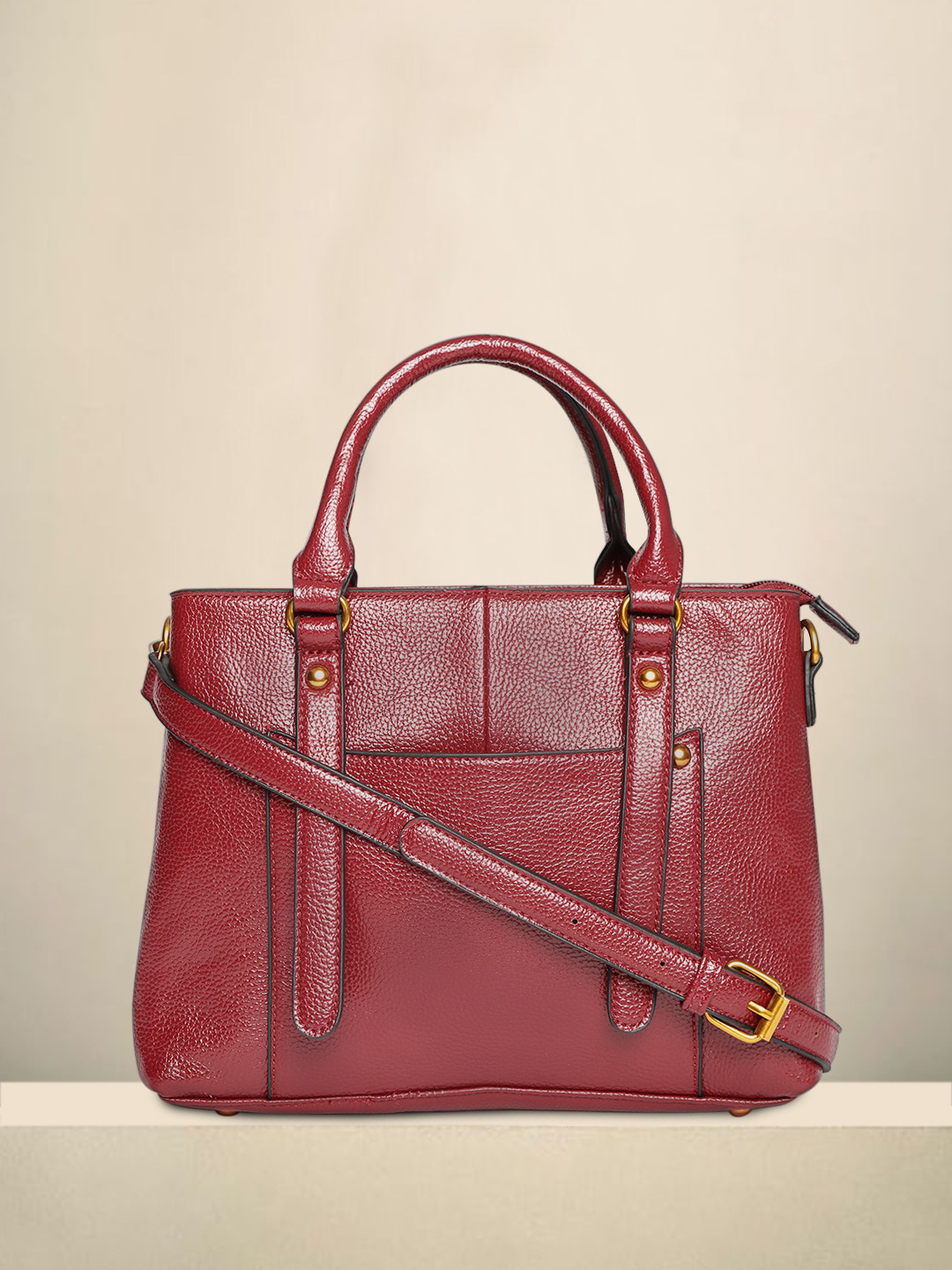 Buy Mast & Harbour Red Solid Handheld Bag Handbags for Women 7120234