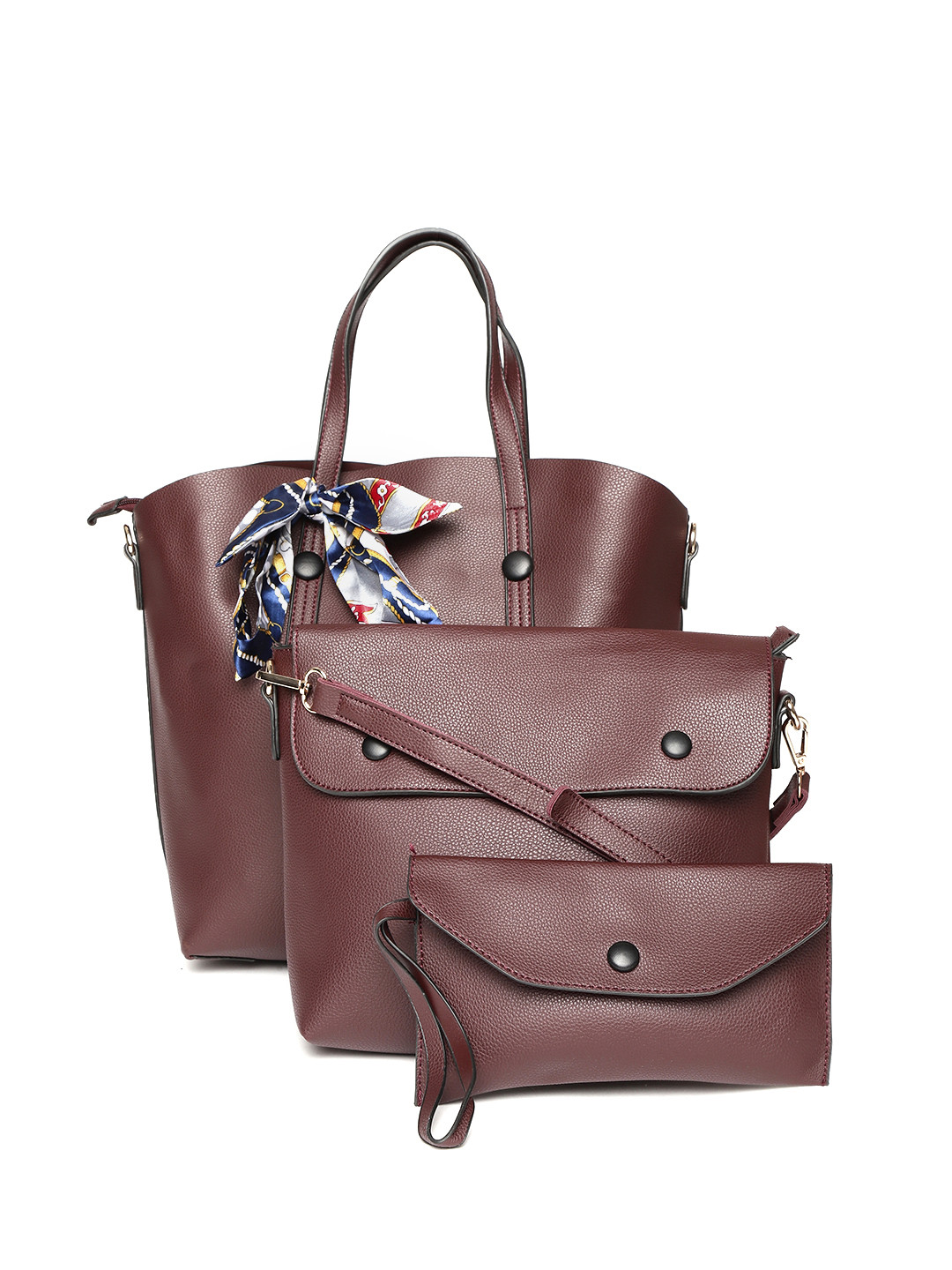 Buy Mast & Harbour Set Of 2 Burgundy Handbags With Purse Handbags for