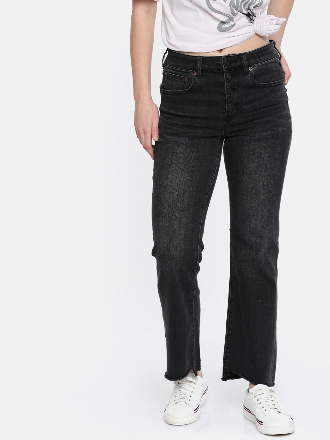 american eagle black bootcut jeans