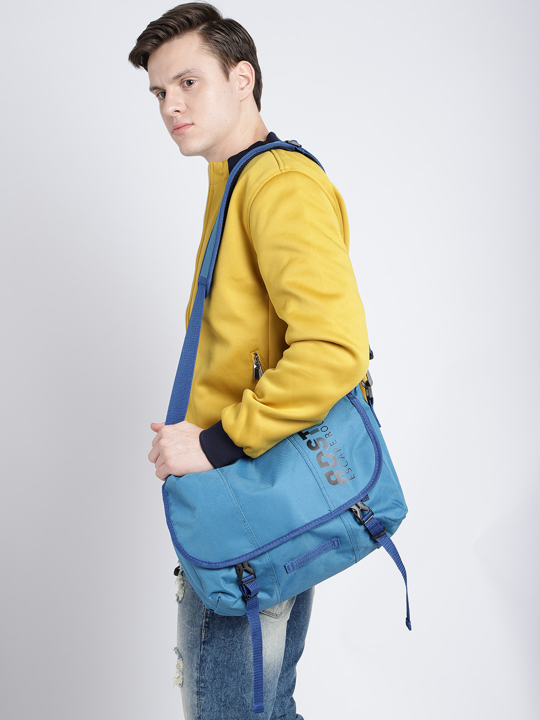 Buy Roadster Unisex Blue Solid Messenger Bag Messenger Bag for Unisex