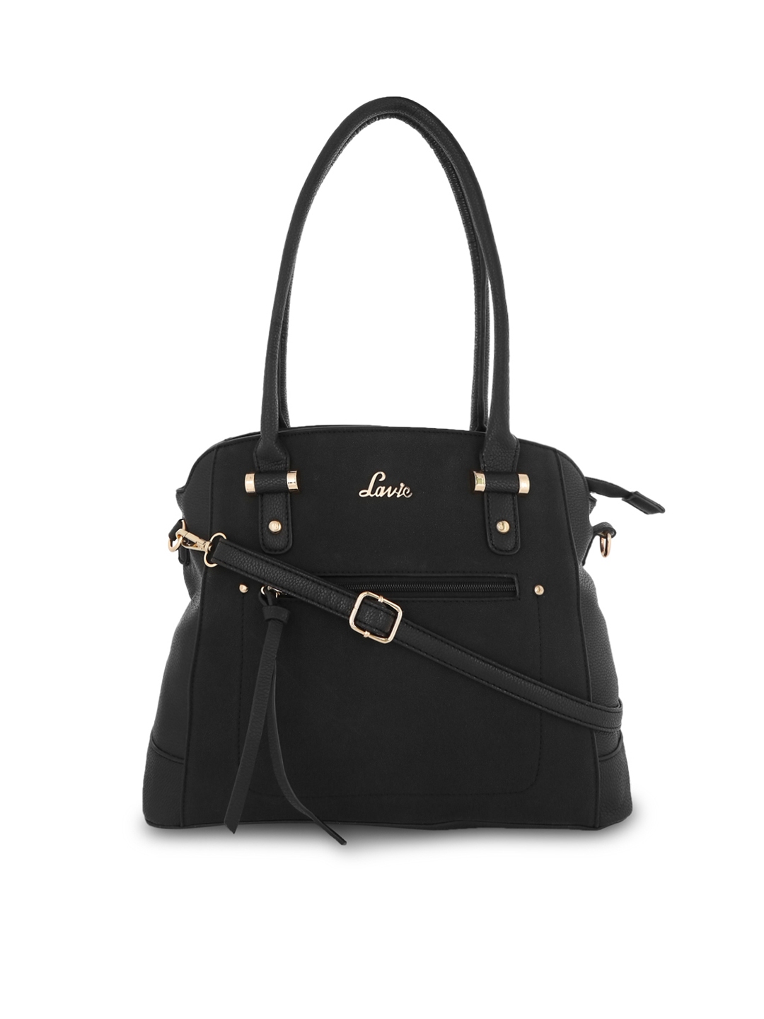 Buy Lavie Black Solid Satchel - Handbags for Women 7130590 | Myntra