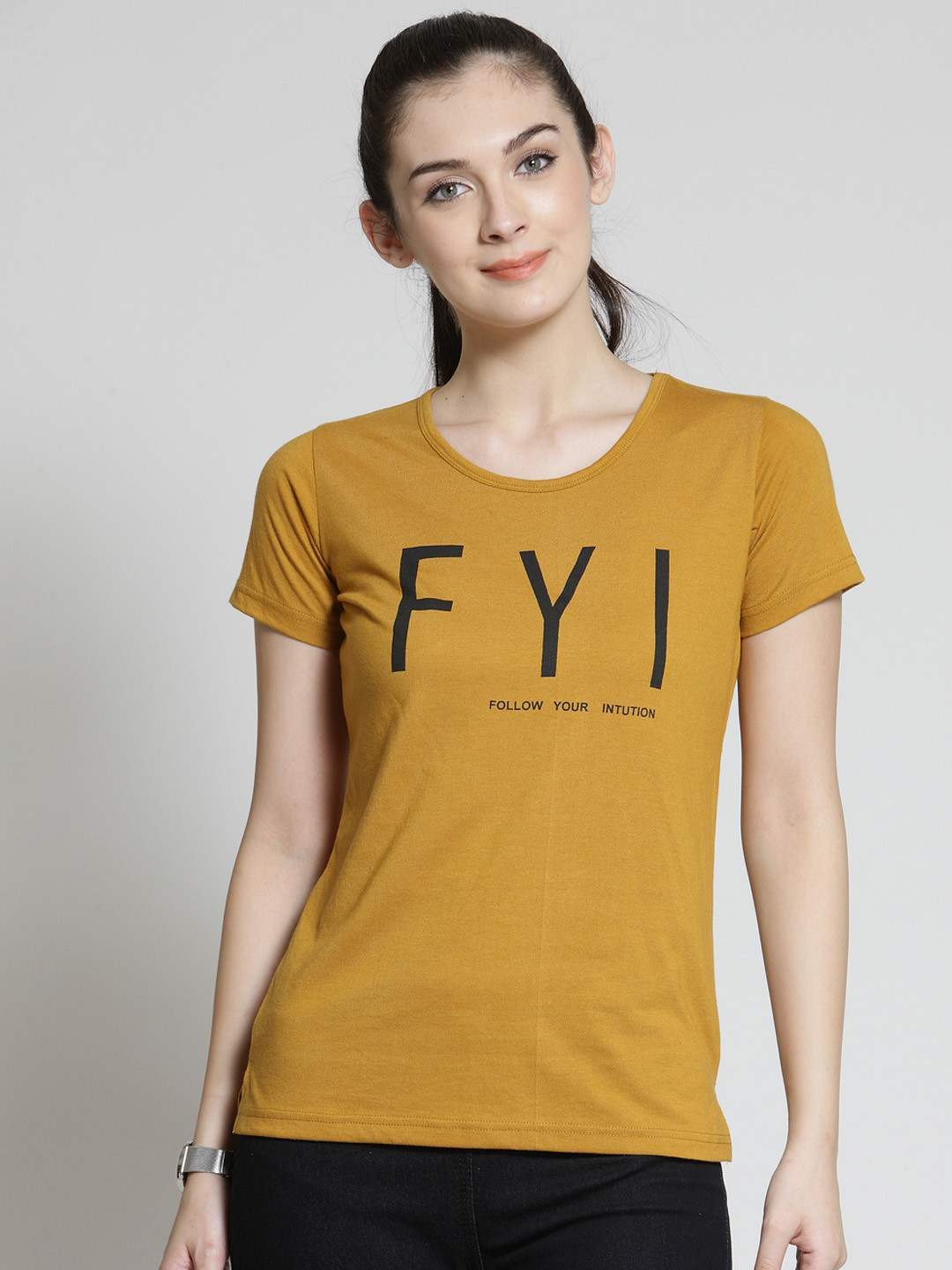 ladies yellow tshirts