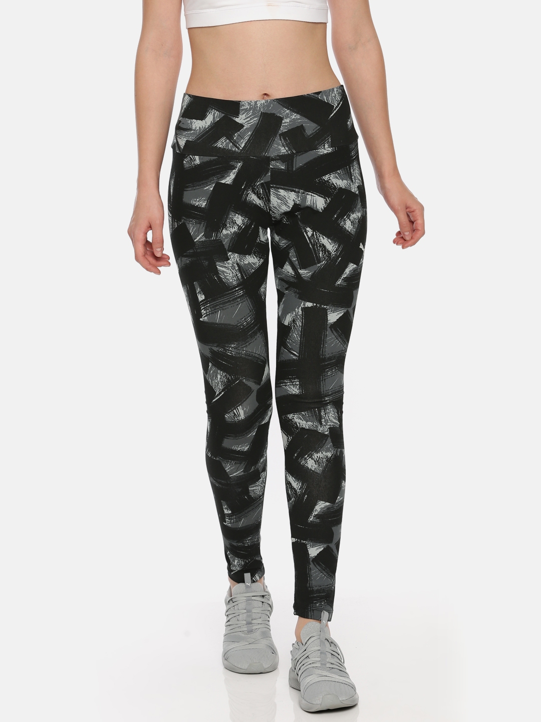 puma tights womens black