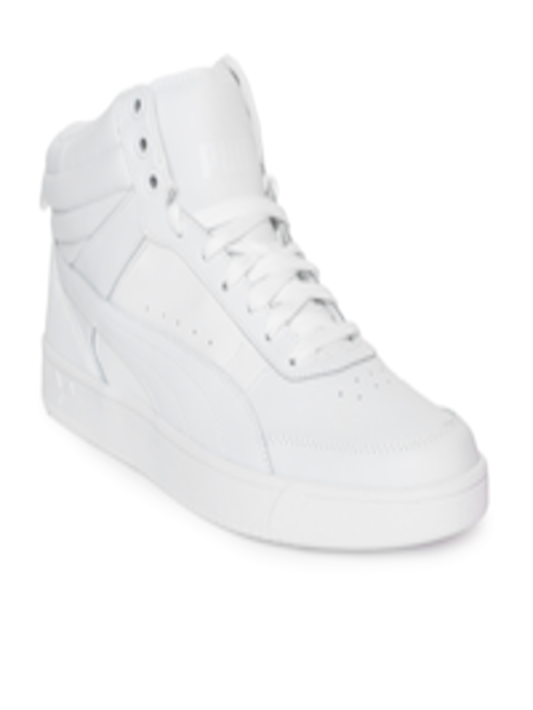 Buy Puma Men White Rebound Street V2 L Mid Top Leather Sneakers ...