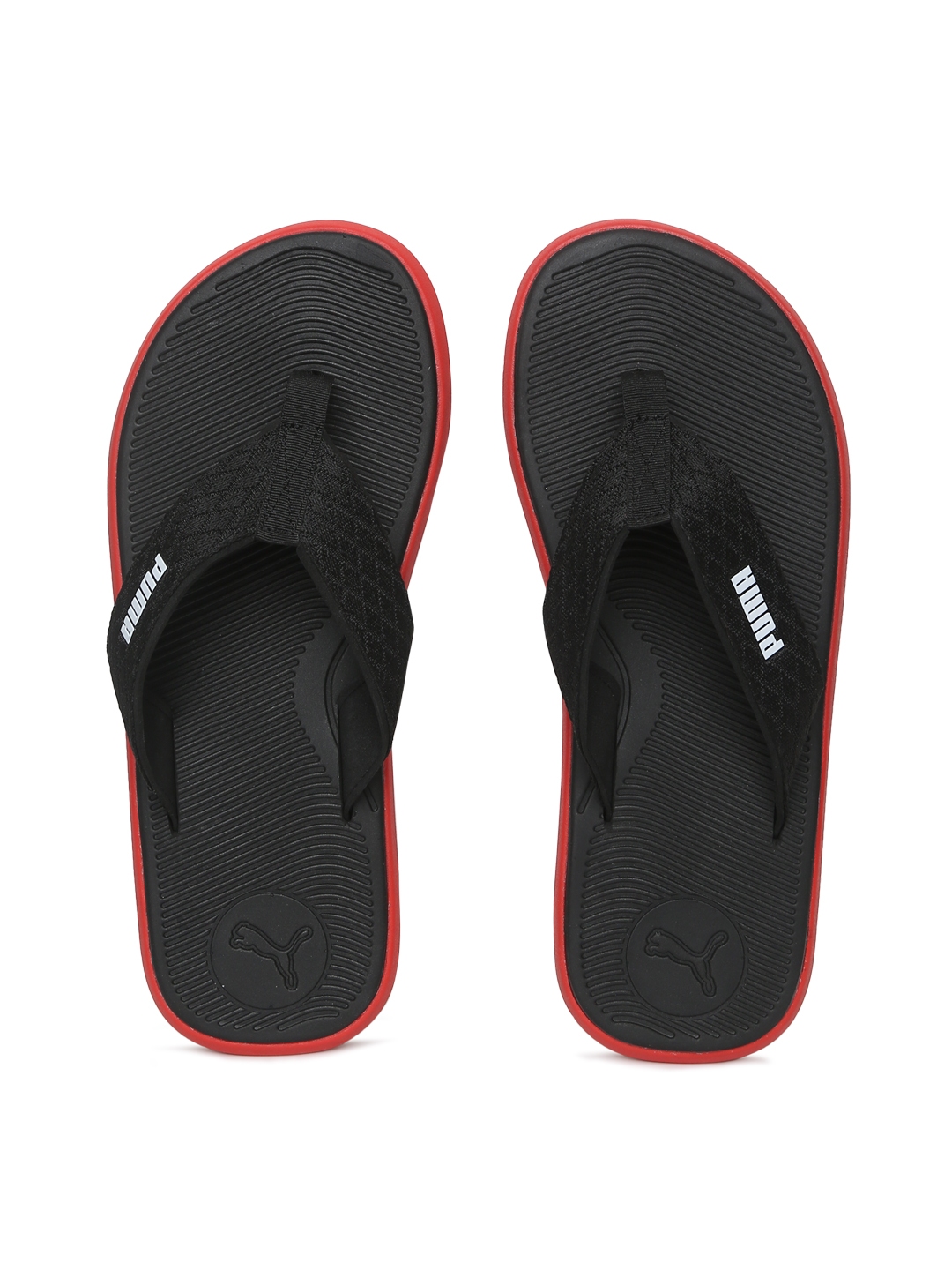 puma black thong flip flop