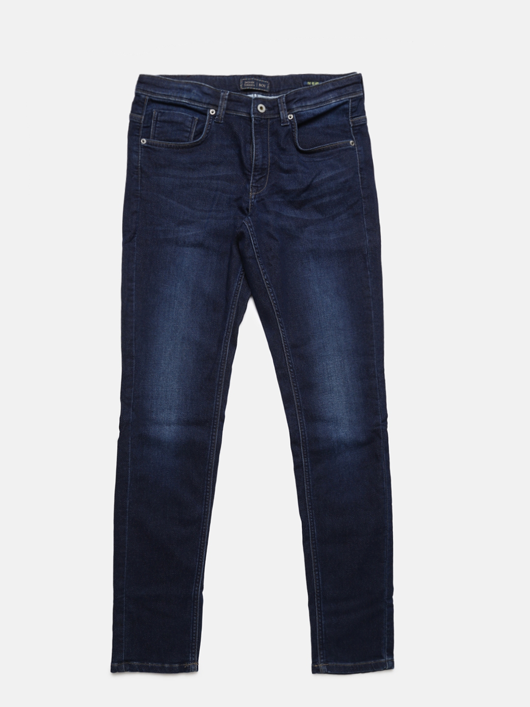 Buy Indian Terrain Boys Blue Regular Fit Mid Rise Clean Look Jeans ...