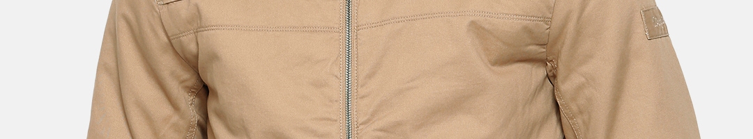 Buy Wrangler Men Khaki Solid Slim Fit Bomber Slim Fit Jacket - Jackets ...