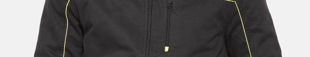 Buy Wrangler Men Black Solid Tailored Slim Fit Jacket - Jackets for Men ...