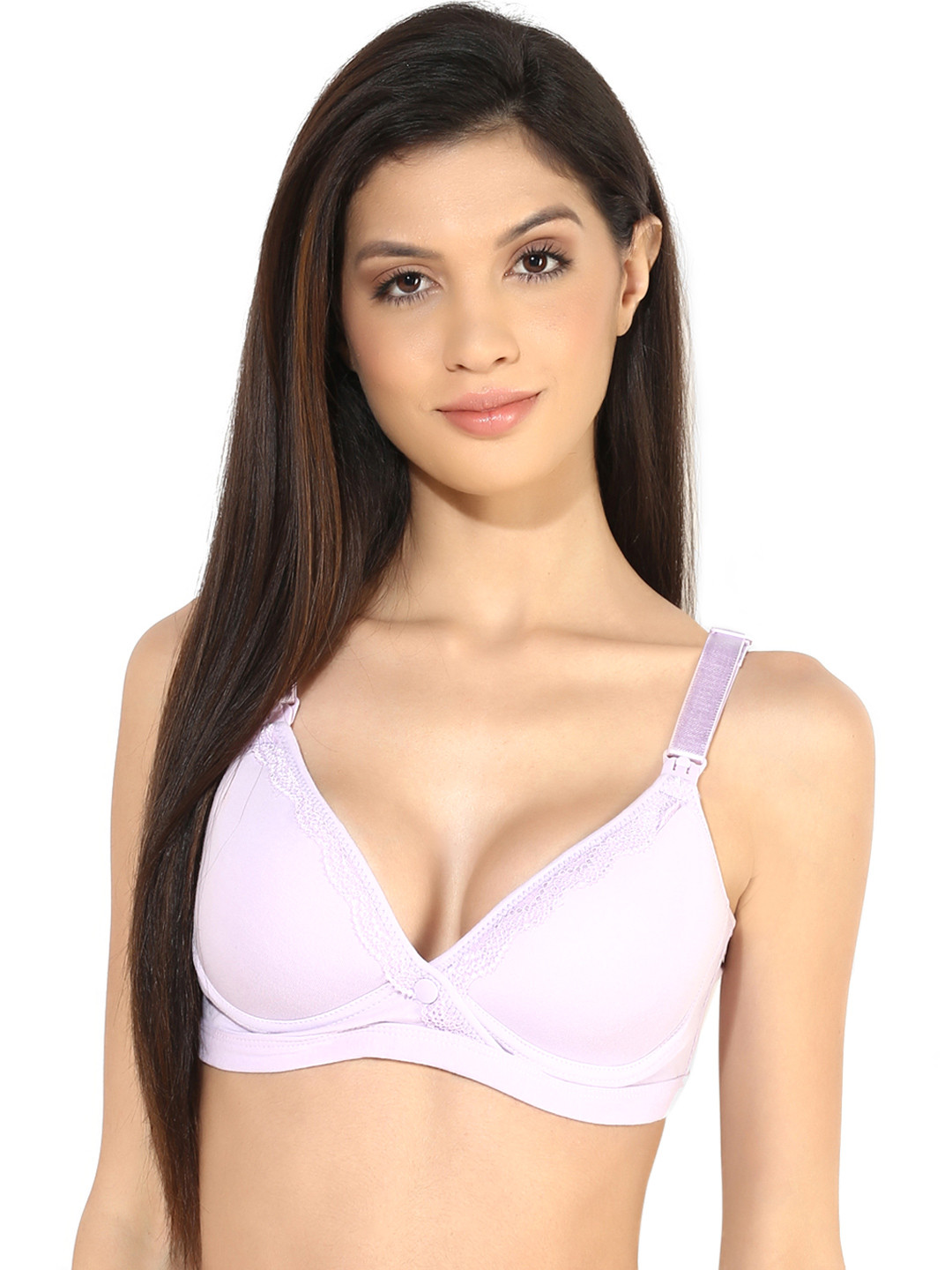 Buy Shyaway Purple Solid Non Wired Lightly Padded Maternity Bra 1575