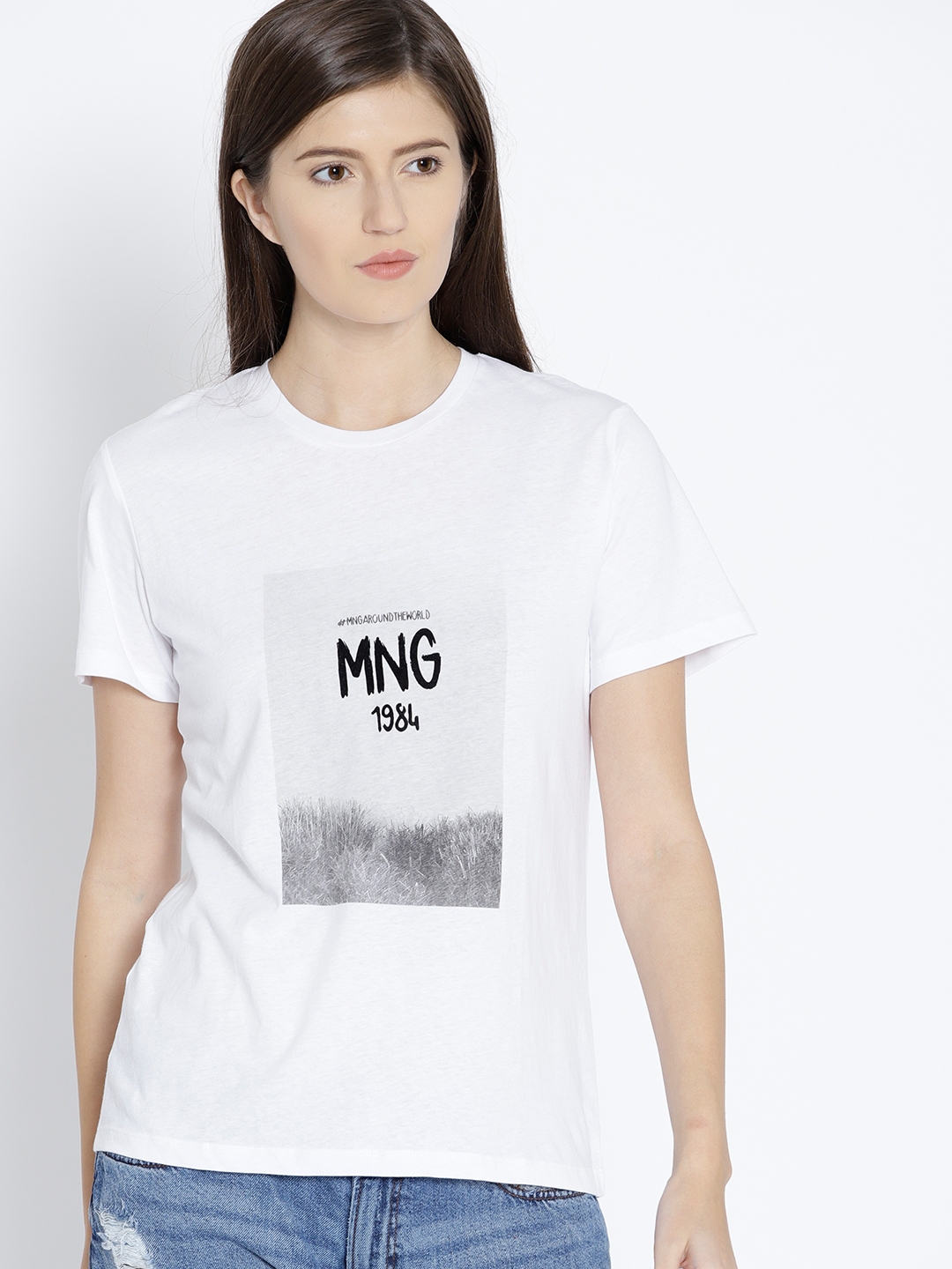 tee shirt a epaulette mango