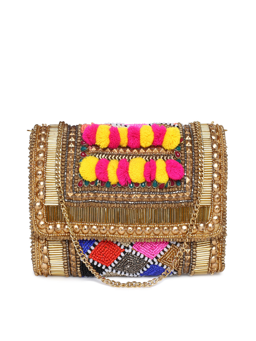 Buy Tarini Nirula Multicoloured Embellished Clutch Clutches for Women