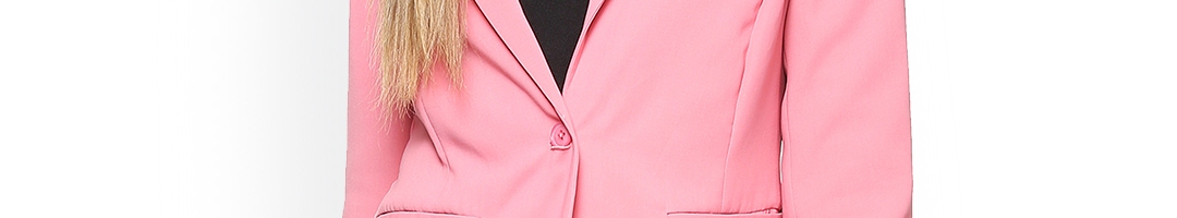 Buy Allen Solly Women Pink Solid Single Breasted Blazer - Blazers for ...