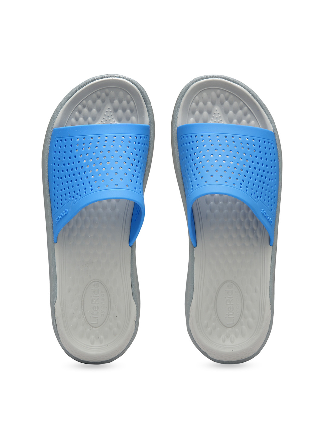 Buy Crocs Men Blue Solid Sliders - Flip Flops for Men 7178353 | Myntra