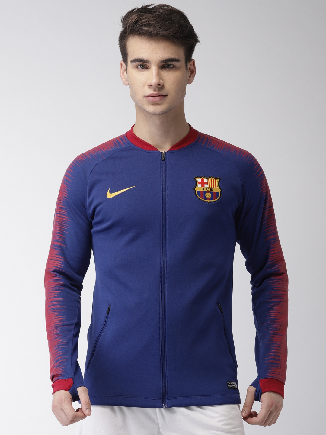 Buy Nike Men Blue FC Barcelona ANTHM Football Sweatshirt - Sweatshirts ...