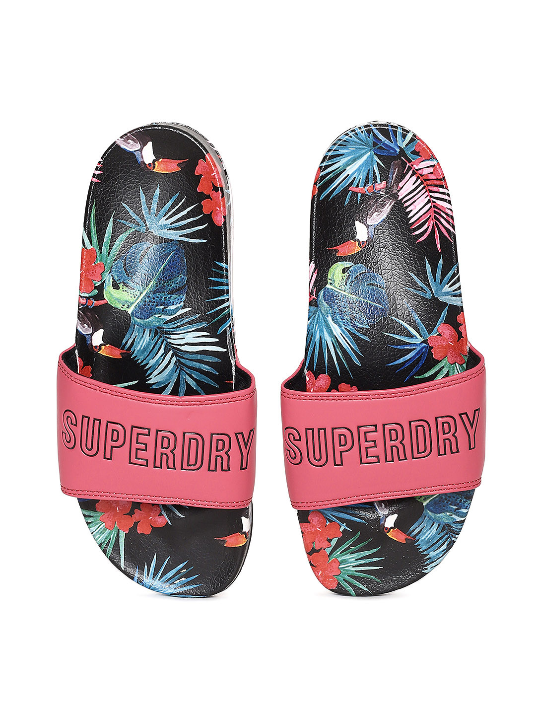 superdry sliders pink