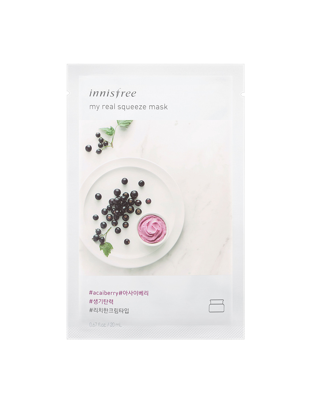 Buy Innisfree My Real Squeeze Acai Berry Face Mask 20 Ml Mask And