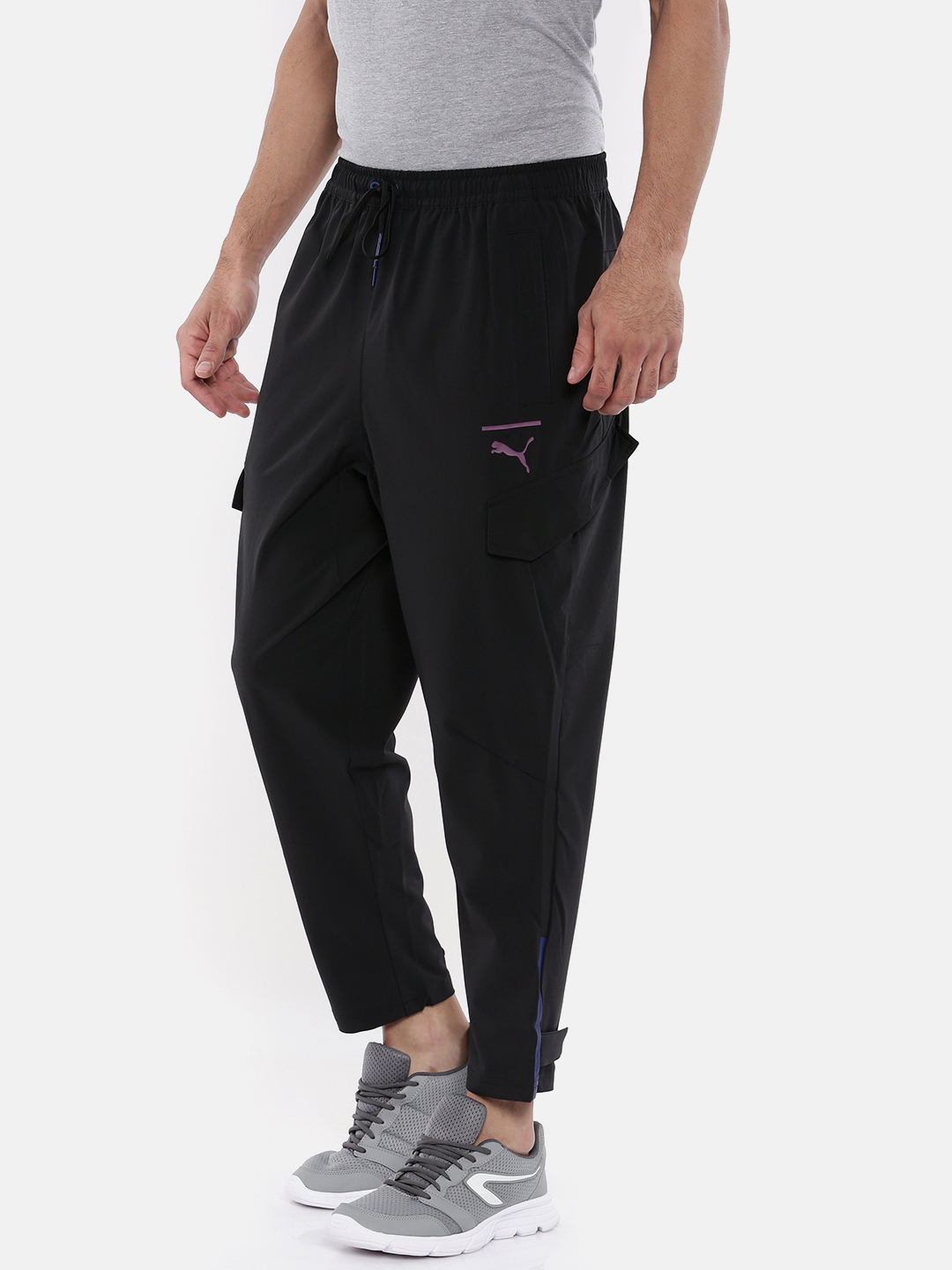 puma black tracksuit bottoms