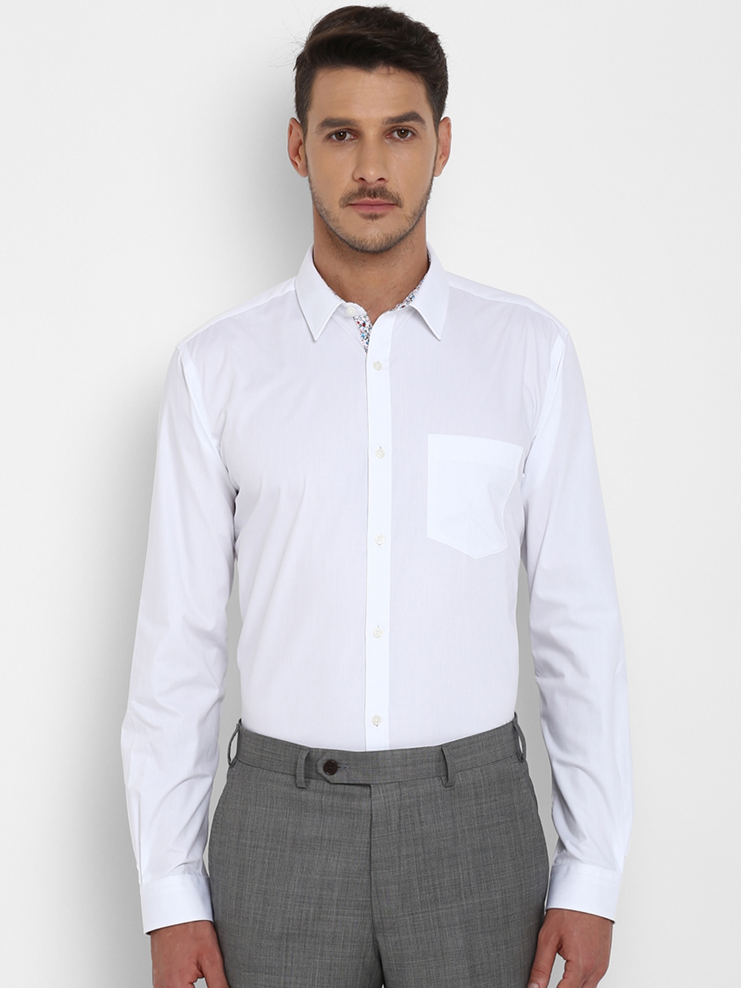 Buy Next Look Men White Slim Fit Solid Formal Shirt - Shirts for Men ...