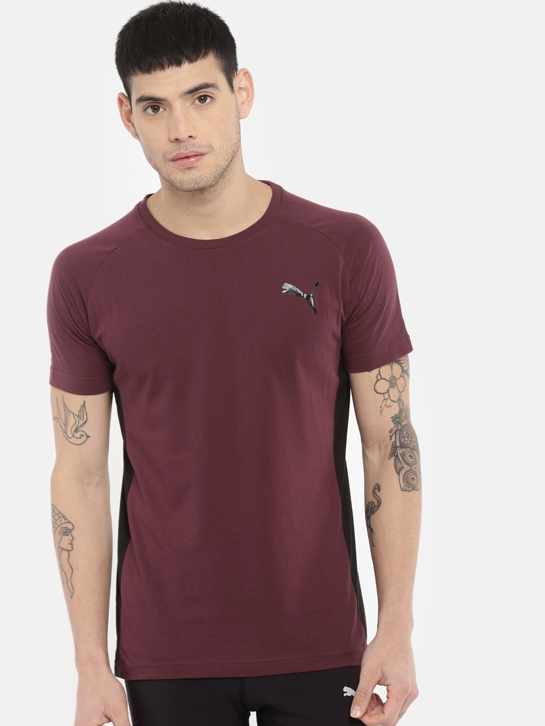 puma maroon t shirt