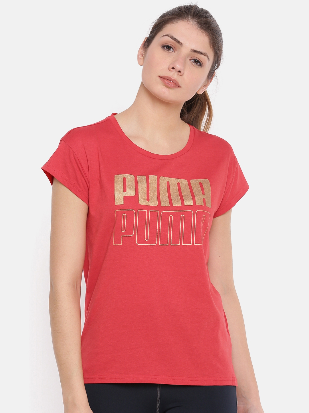 Buy Puma Women Red MODERN SPORT Graphic Tee DryCell Printed Round Neck 
