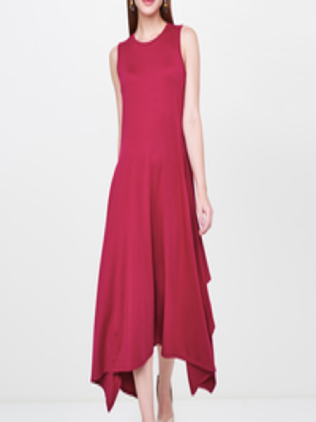 Buy AND Women Magenta Solid A Line Dress - Dresses for Women 7189287 ...