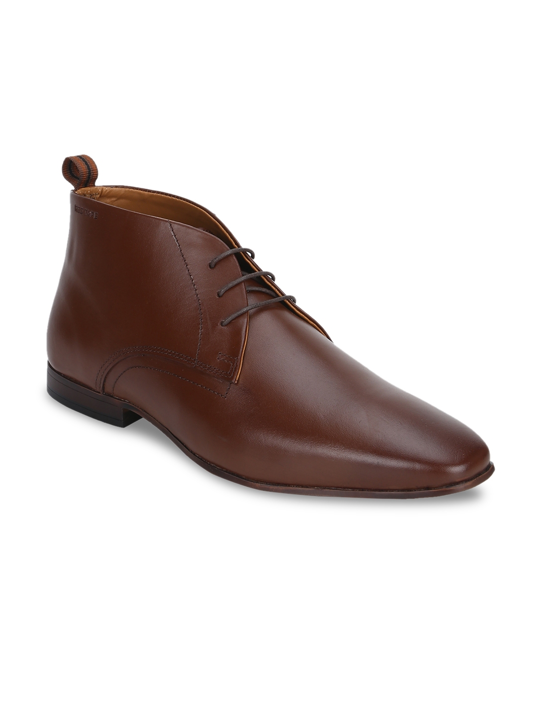 red tape men's dark brown derby shoes
