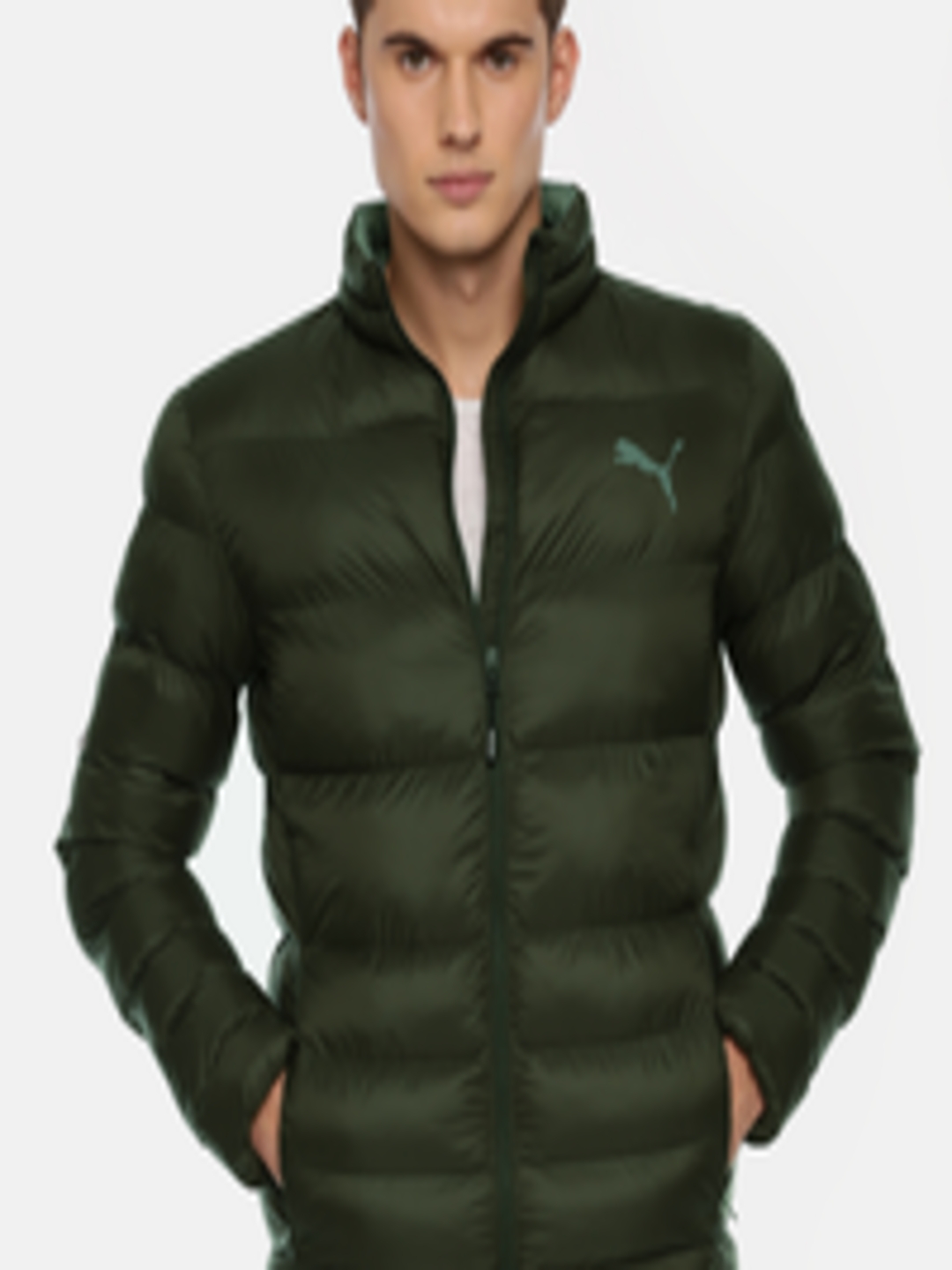 Buy Puma Men Olive Green Solid WarmCELL Ultralight AD Puffer Jacket - Jackets for Men 7191592 ...