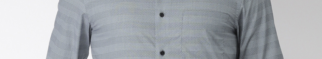 Buy Arrow New York Men Grey Slim Fit Self Design Formal Shirt - Shirts ...