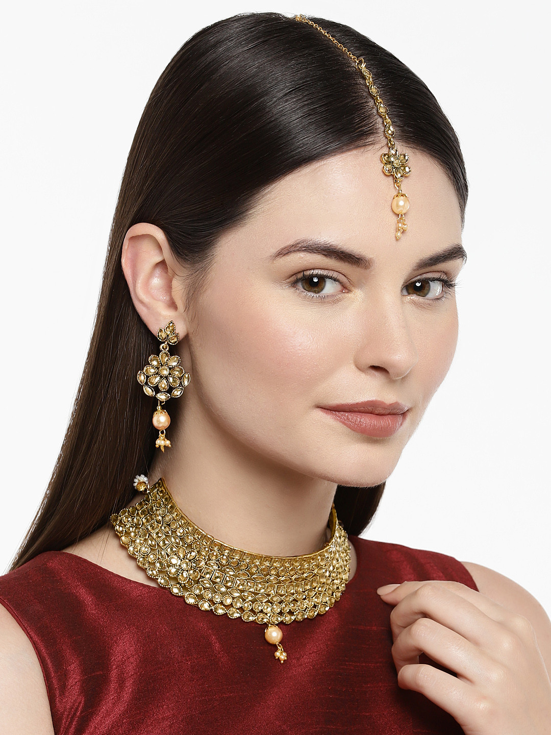 Jewellery set in myntra clearance