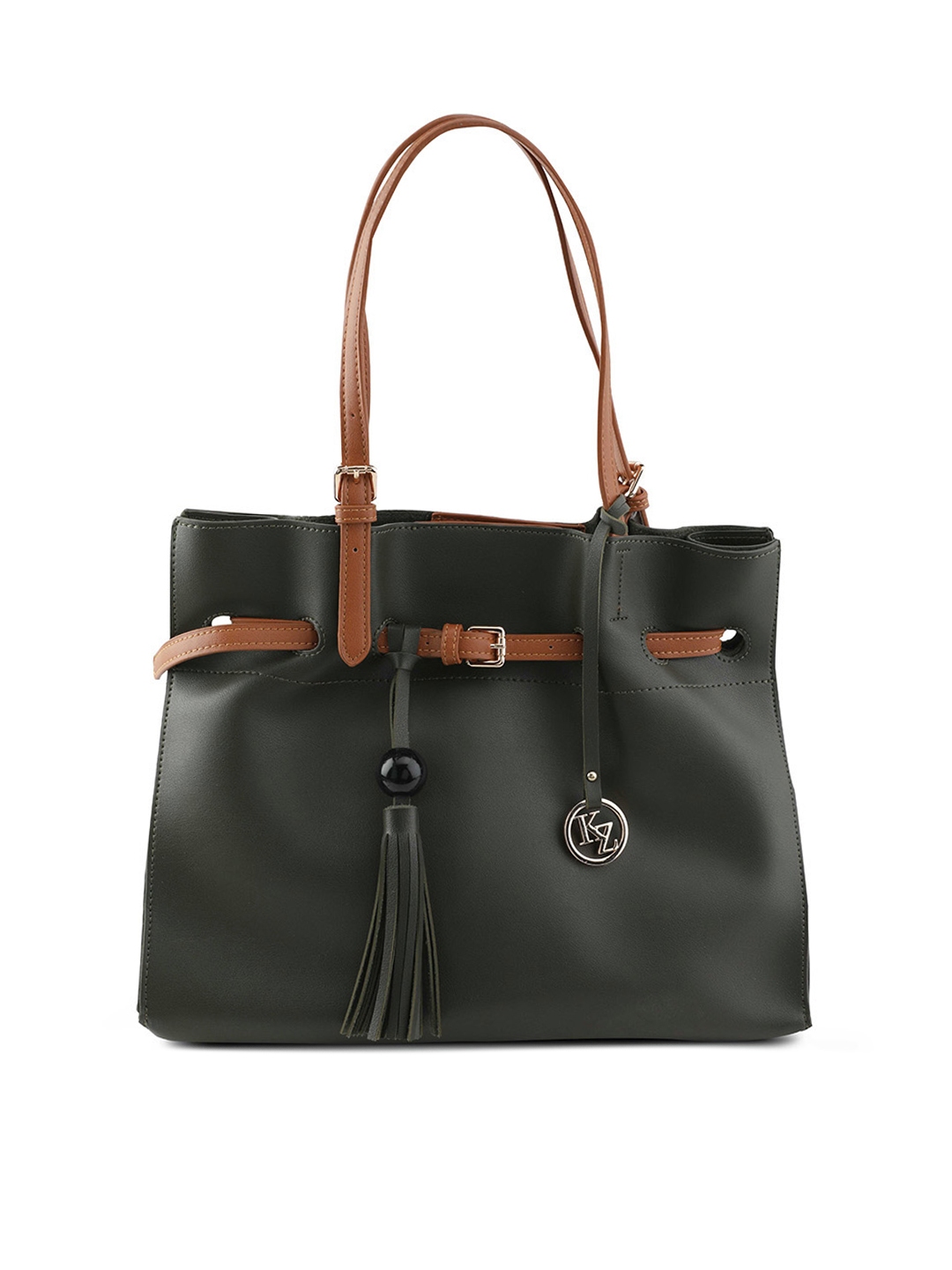 Buy Kazo Olive Green Solid Shoulder Bag Handbags for Women 7200042
