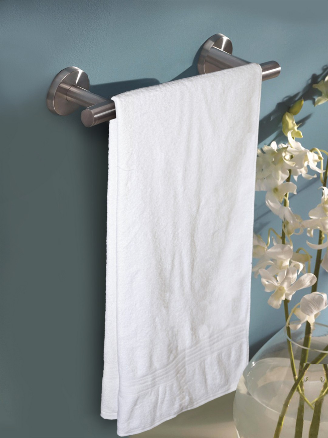 Buy Portico New York White 450 GSM Cotton Bath Towel Bath Towels for