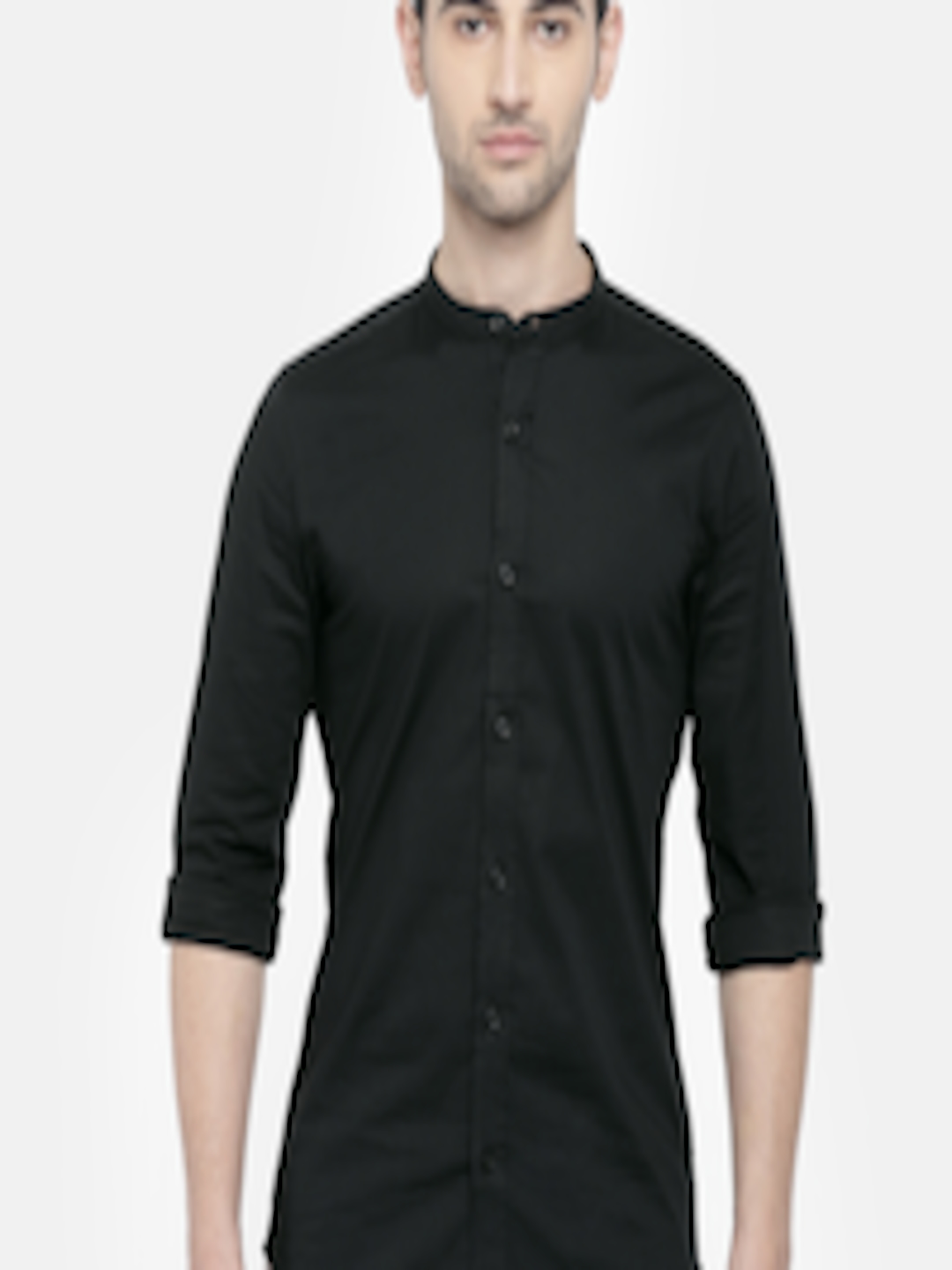 Buy ONLY & SONS Men Black Regular Fit Solid Casual Shirt - Shirts for ...